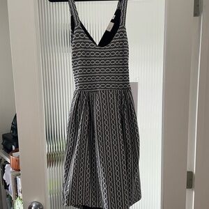 Elegant Black and White Patterned Dress